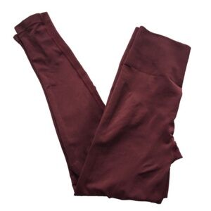 Lululemon Leggings Shaped Size 8 Solid Burgundy Yoga Running High Waist